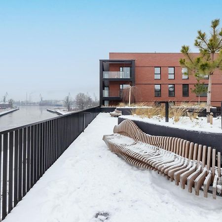 Sienna Grobla Apartment With View Of The Motlawa Terrace & Sauna, Gym By Noclegi Renters 格但斯克 外观 照片